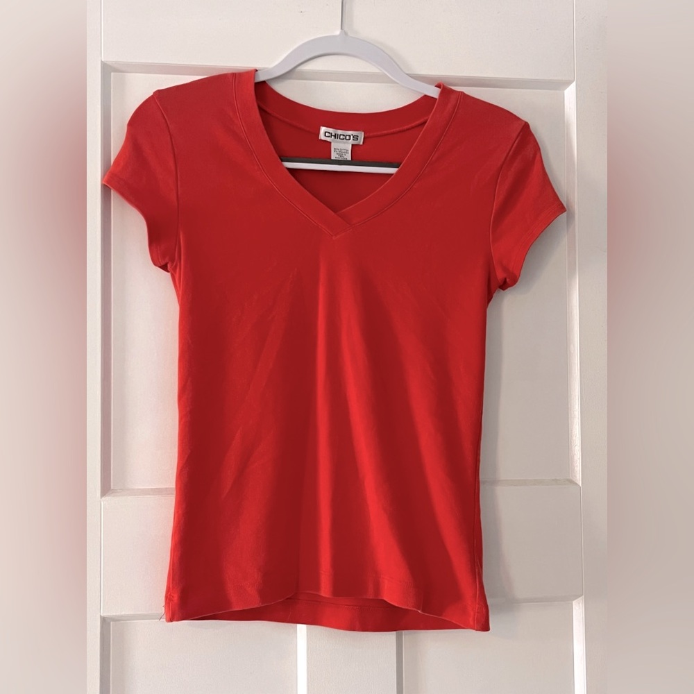 Women’s V-Neck shirt - Rust Orange